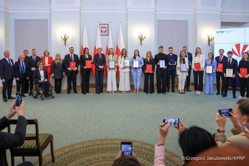 Laureaci i wyróżnieni w III edycji Konkursu "Młody Promotor Polski", fot. Grzegorz Jakubowski KPRP