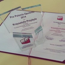 Statuetka "Pro Polonia Opulenta" dla Krzysztofa Przybyła